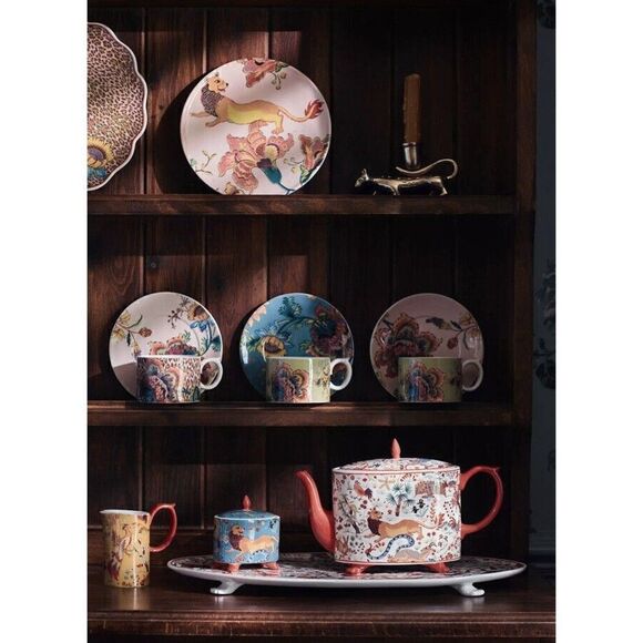 ANTHROPOLOGIE House of Hackney Trematonia Teapot Lion Menagerie Stoneware FLAW - Picture 4 of 12